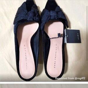 Zara velvet mules